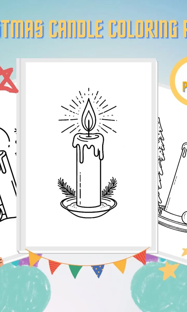 Christmas Candle Coloring Pages