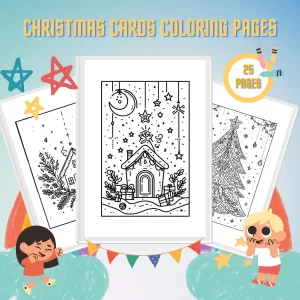 Christmas Cards Coloring Pages