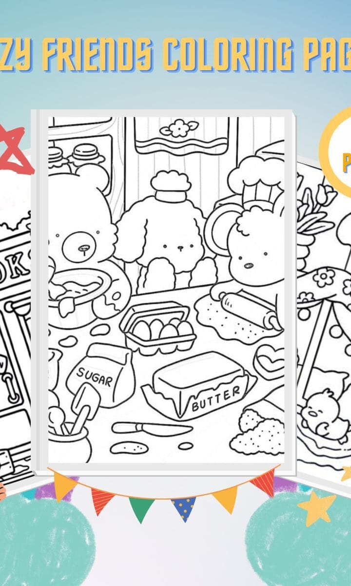 Cozy Friends para colorir