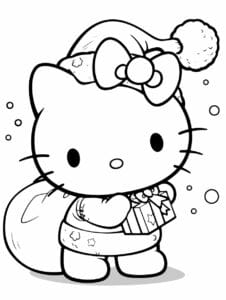 24 Hello Kitty Christmas Coloring Pages - Print PDF For Free