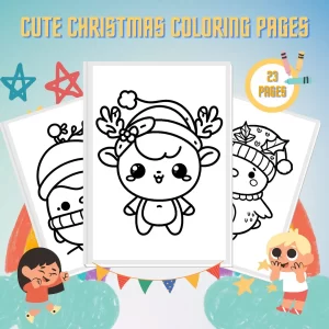 Cute Christmas Coloring Pages thumbnail