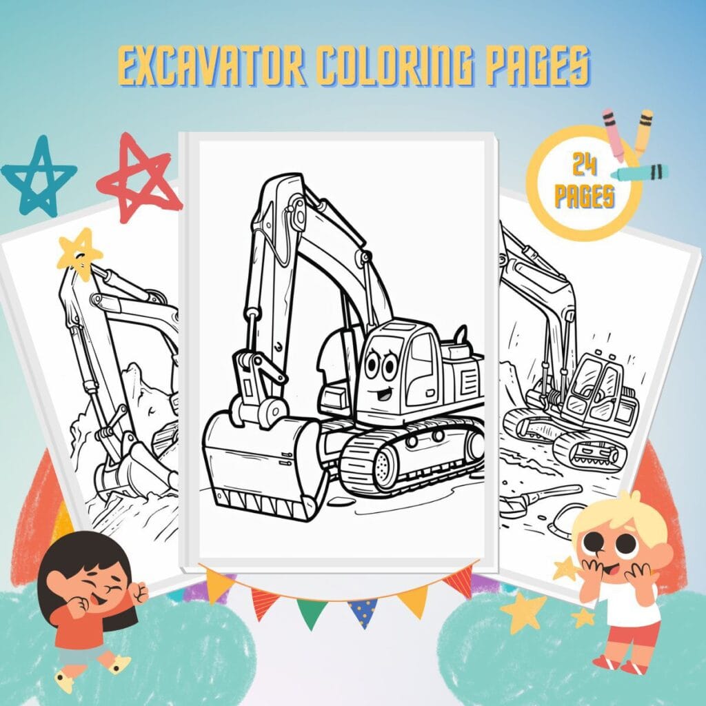 24 Excavator Coloring Pages - Free Printable & Fun For Kids