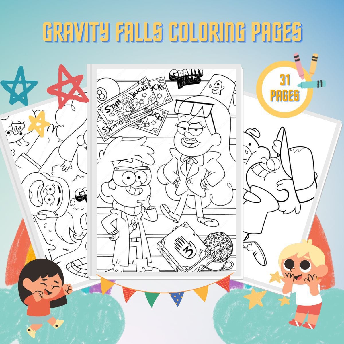 Gravity Falls Coloring Pages 2025 