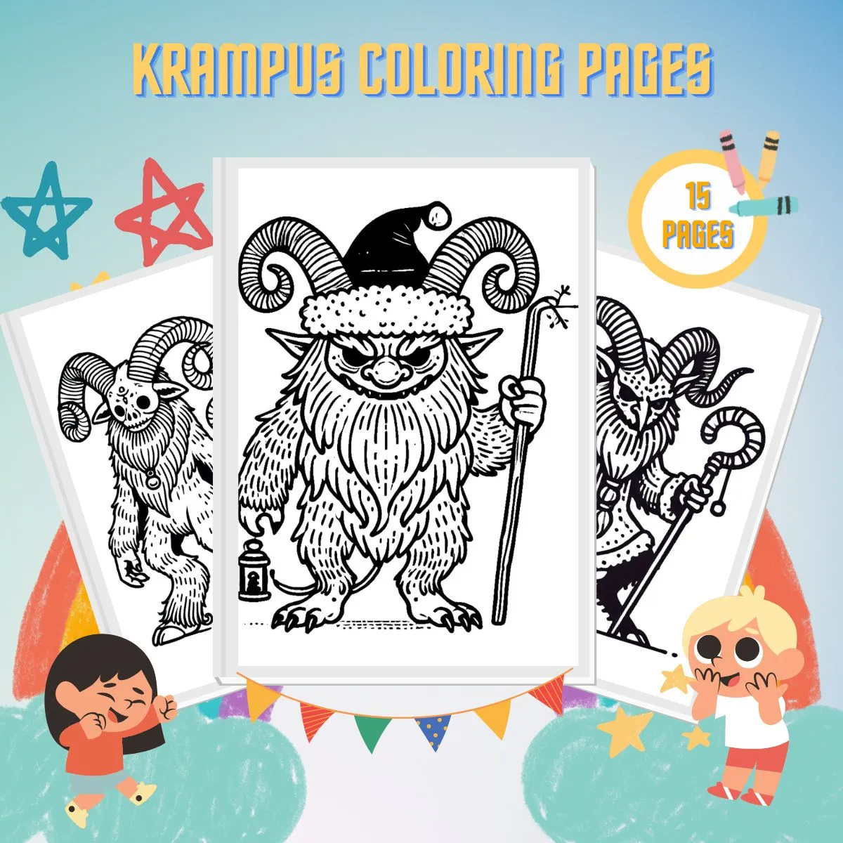 15 Krampus Ausmalbilder Festlicher Spa SSColoring