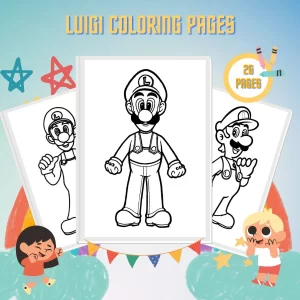 Luigi Coloring Pages