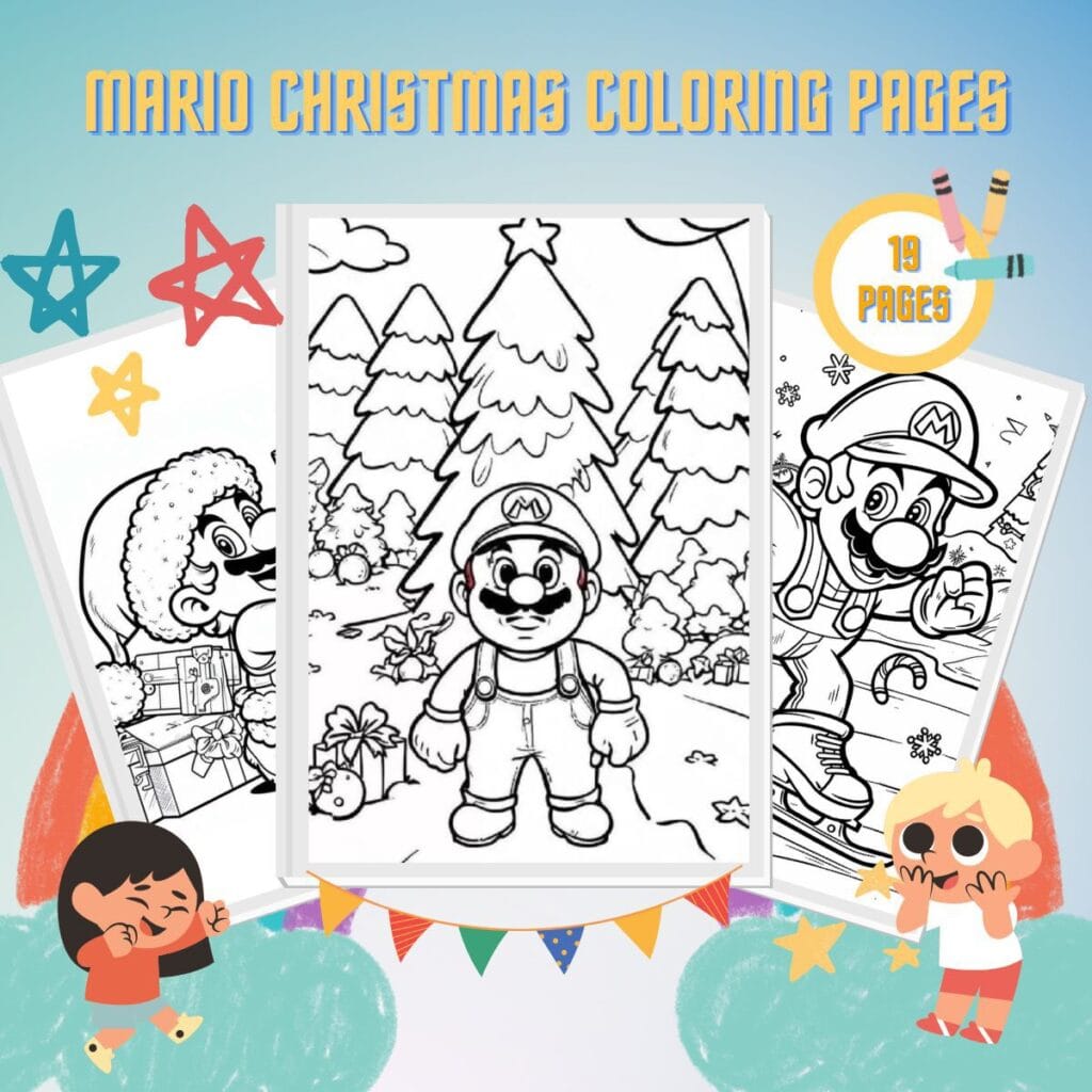 19 Mario Christmas Coloring Pages - Free PDF Printables