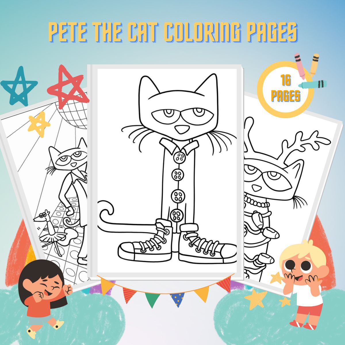 16 Pete The Cat Coloring Pages - Pdf Free Printable For Kids