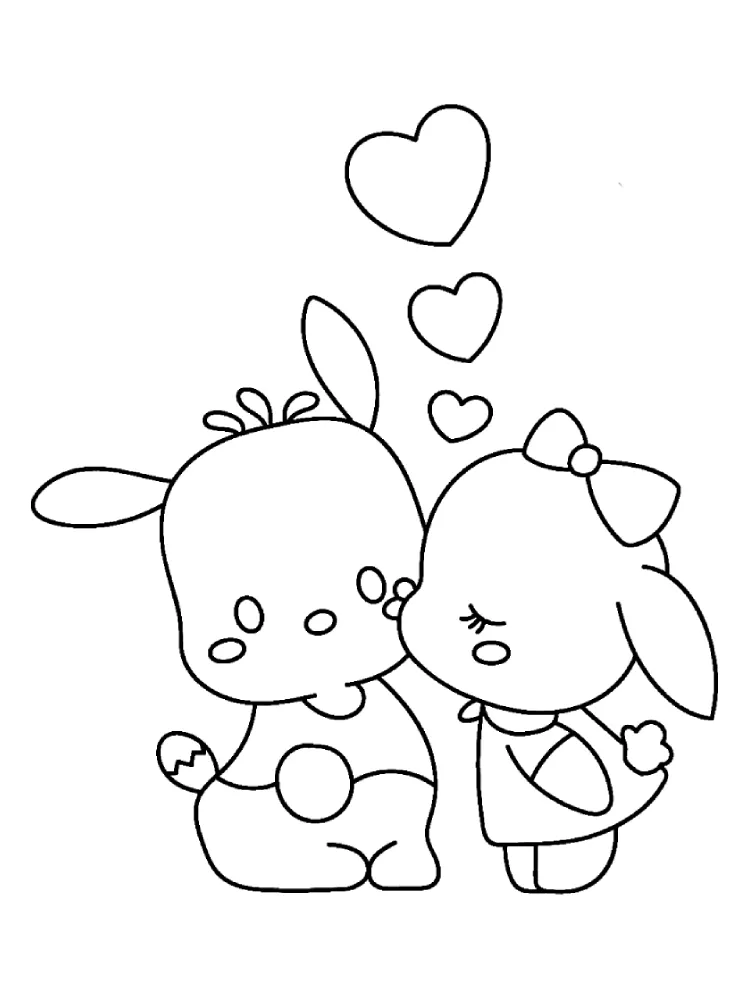 Pochacco coloring pages free