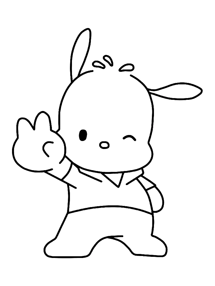 free full size printable Pochacco coloring pages for adults pdf