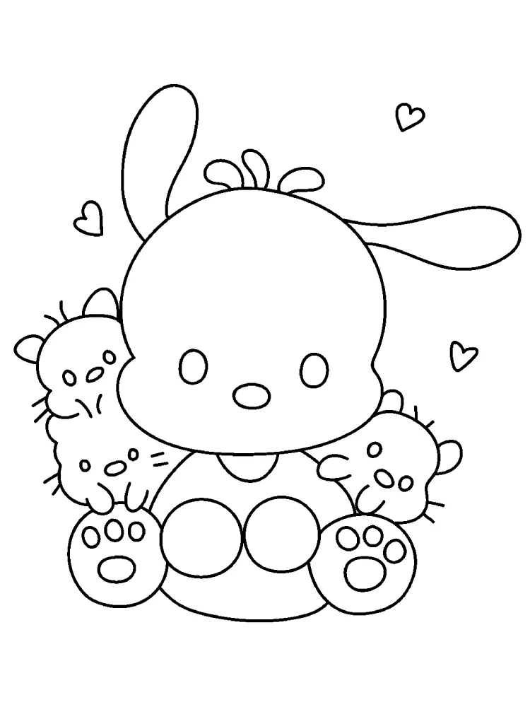 cute Pochacco coloring pages