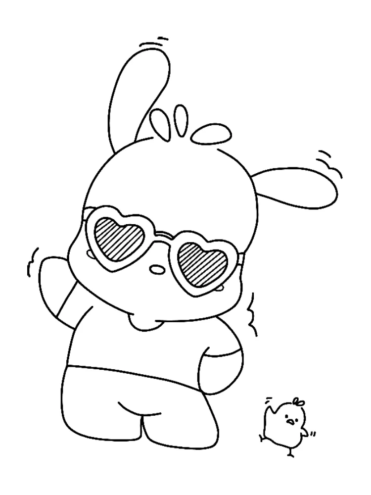 preschool Pochacco coloring pages