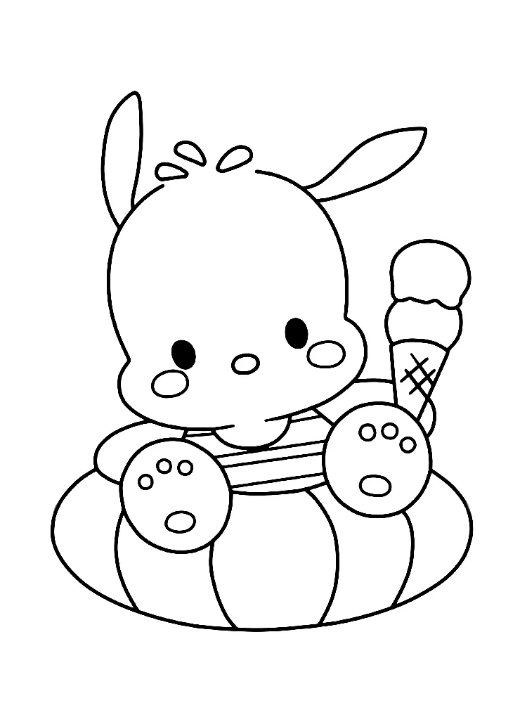 grinch cute Pochacco coloring pages