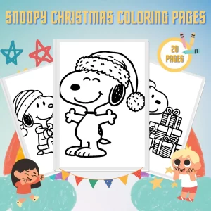 Snoopy Christmas Coloring Pages thumbnail