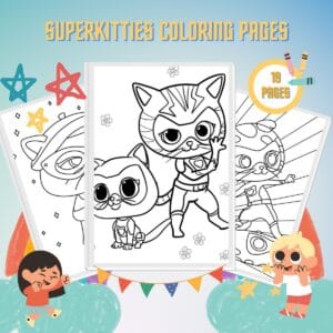 SuperKitties Coloring Pages thumbnail