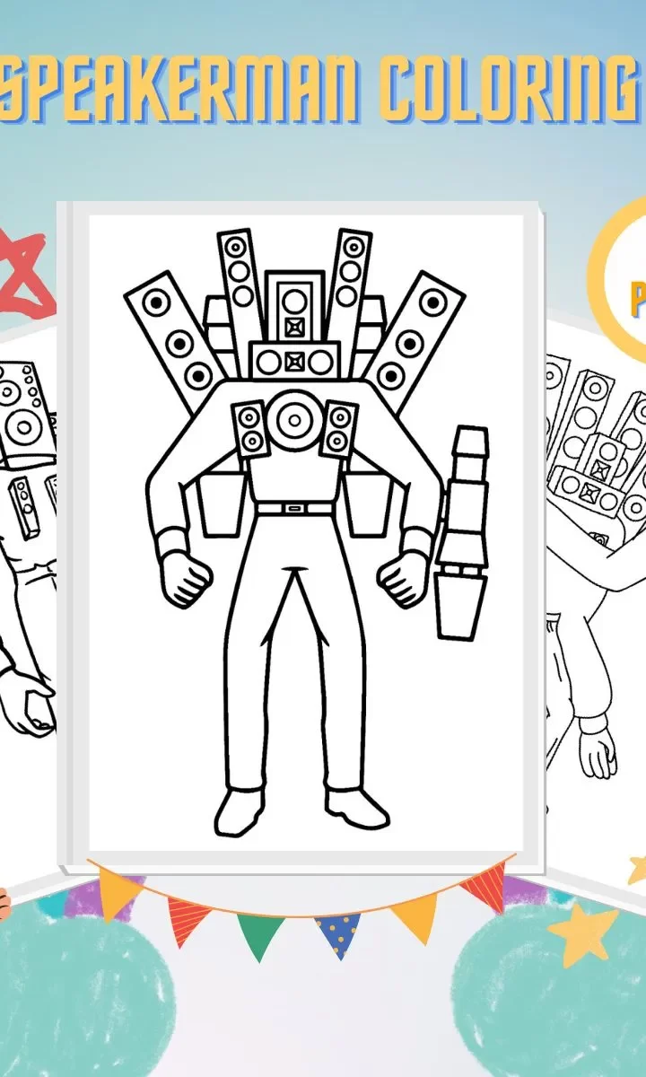 Titan Speakerman para colorear