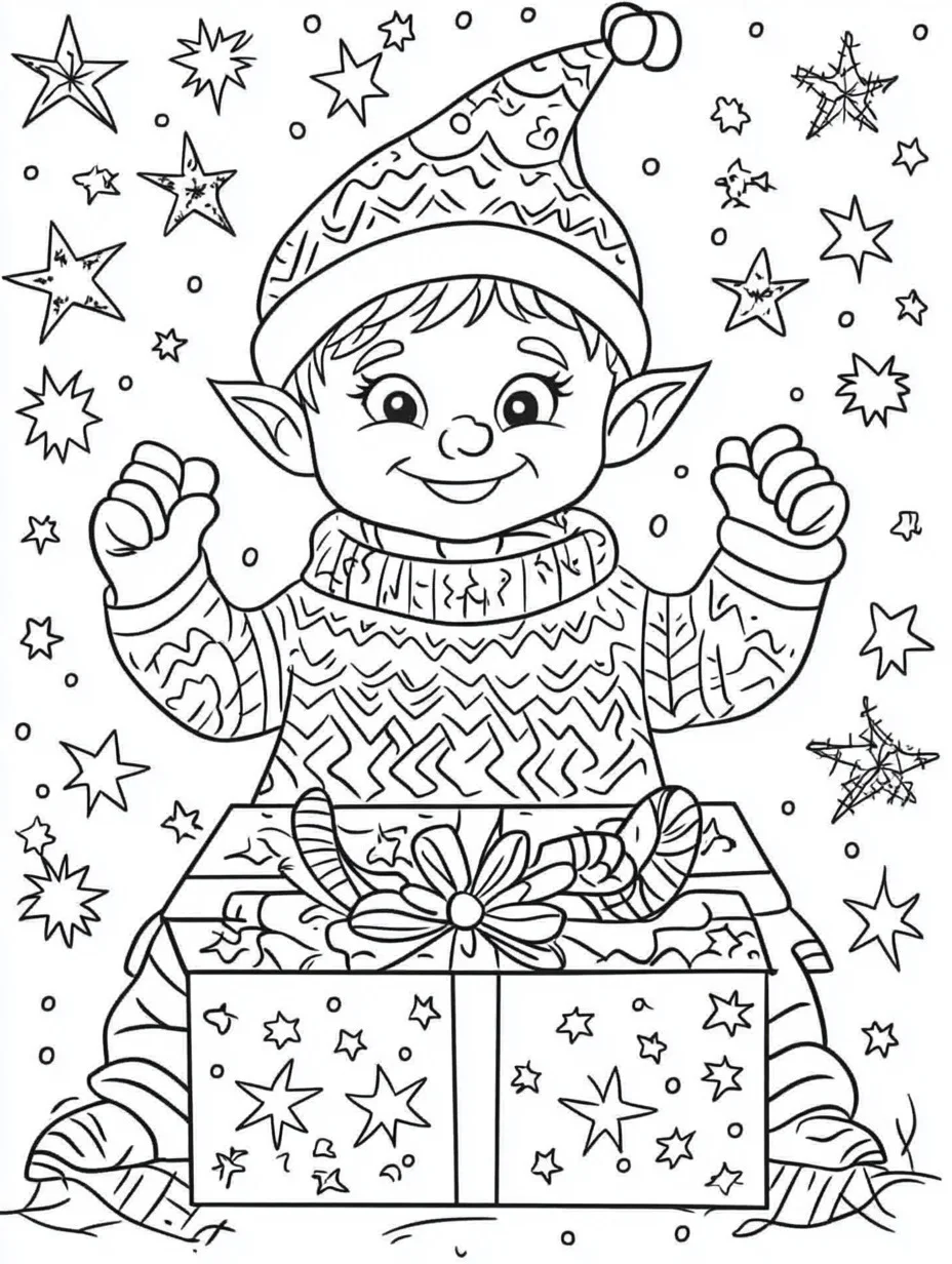 free Ugly Christmas Sweater coloring pages pdf