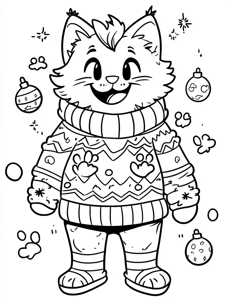 free printable coloring pages Ugly Christmas Sweater