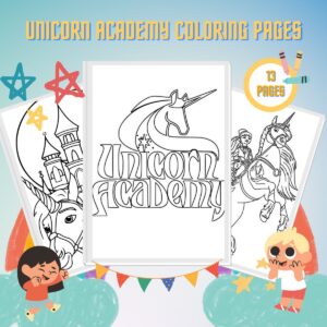 Unicorn Academy Coloring Pages