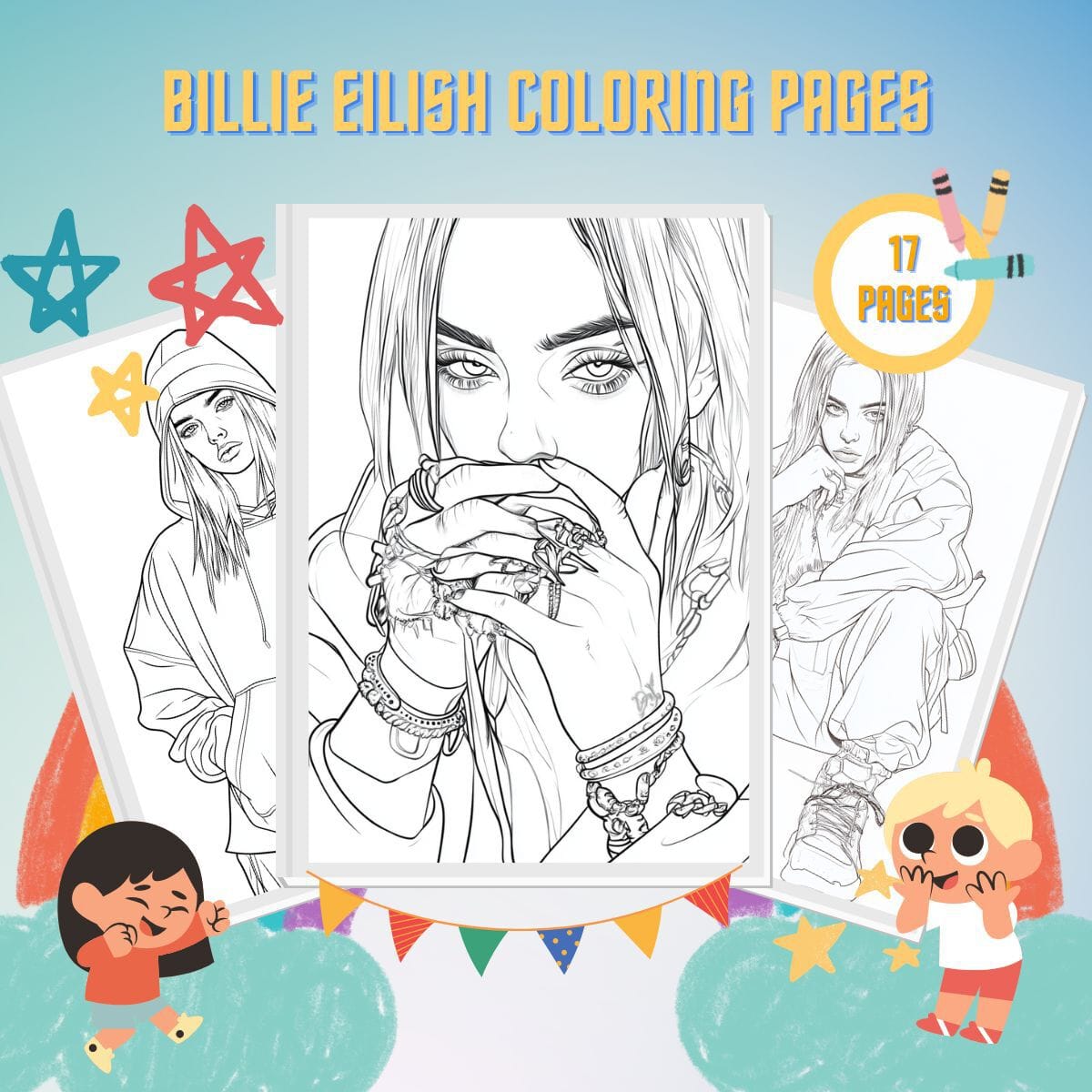 17 Billie Eilish Coloring Pages Free PDF Printables