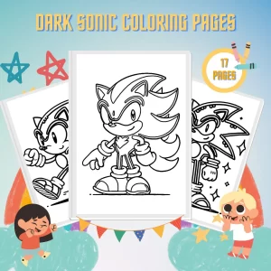 Dark Sonic Coloring Pages