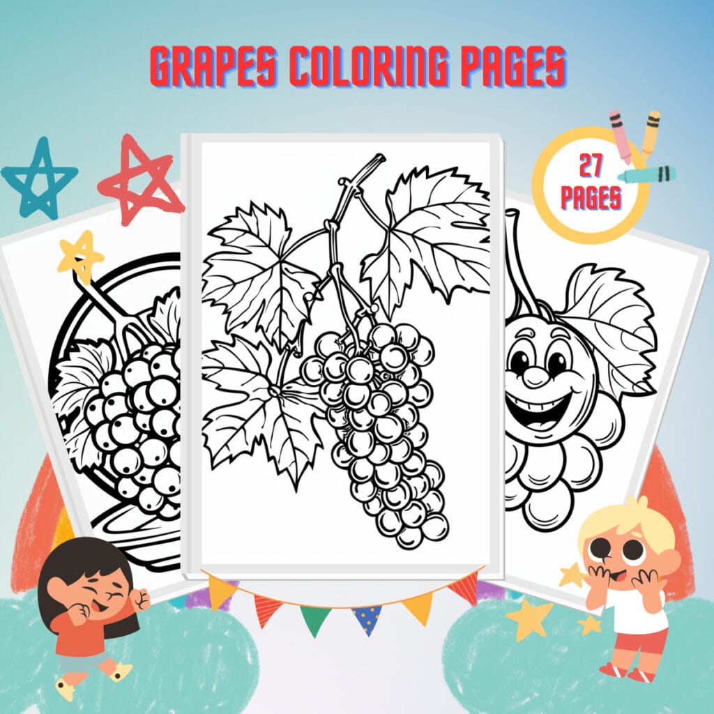 27 Grapes Coloring Pages - Free Printable & Fun To Color