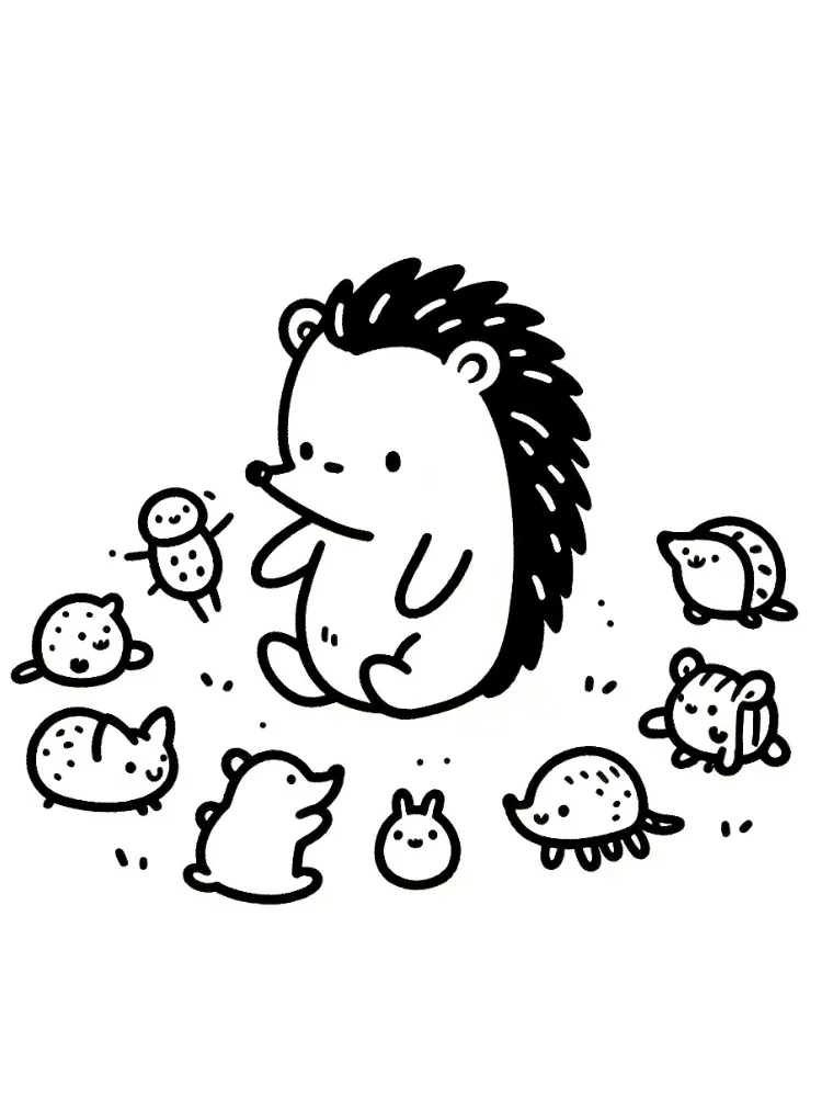 Hedgehog Coloring Pages 5 free printable Hedgehog coloring pages for adults