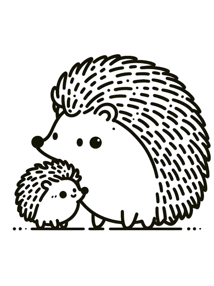 Hedgehog Coloring Pages 8 kawaii cute Hedgehog coloring pages