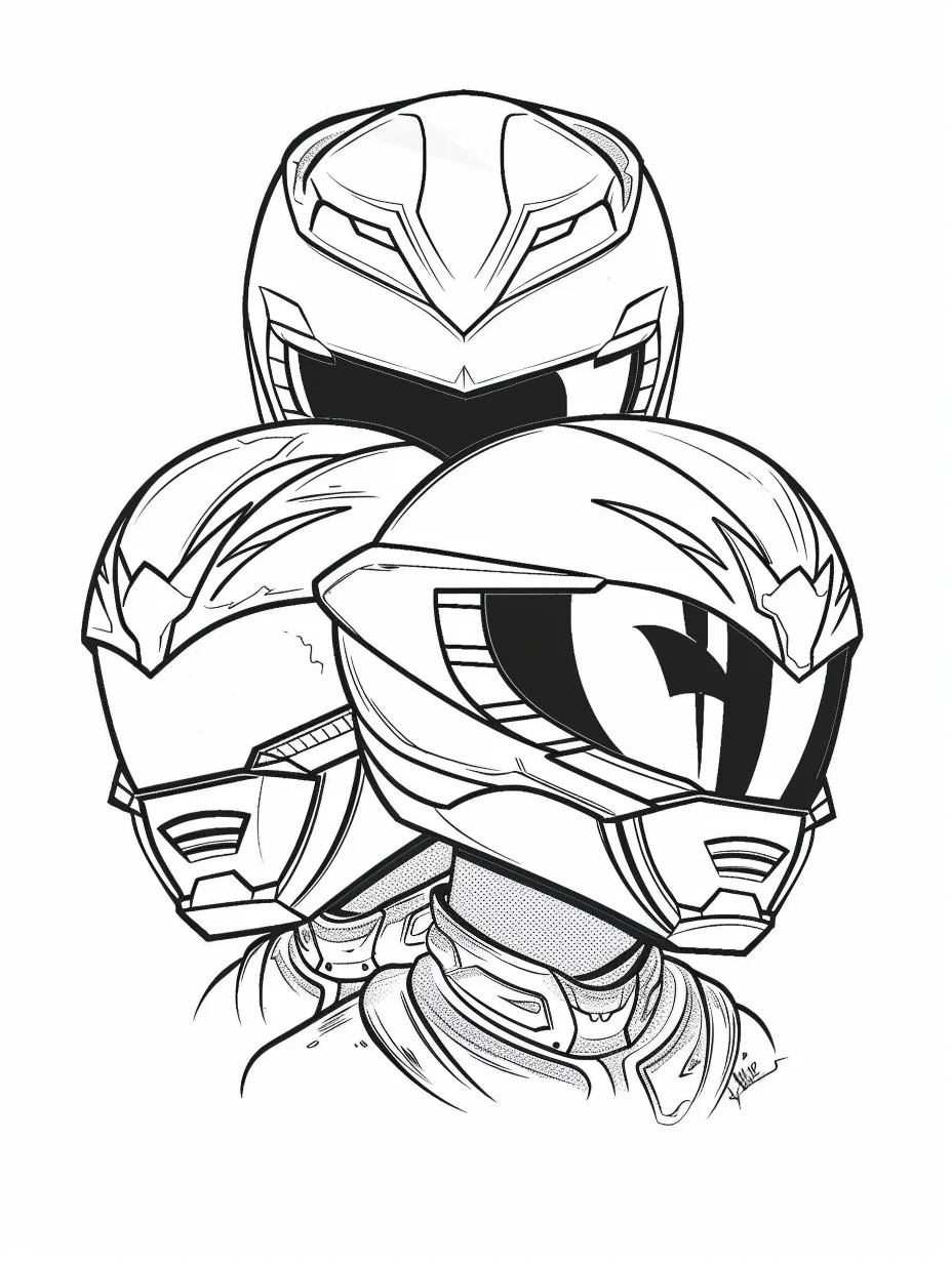 free adult Power Rangers coloring pages