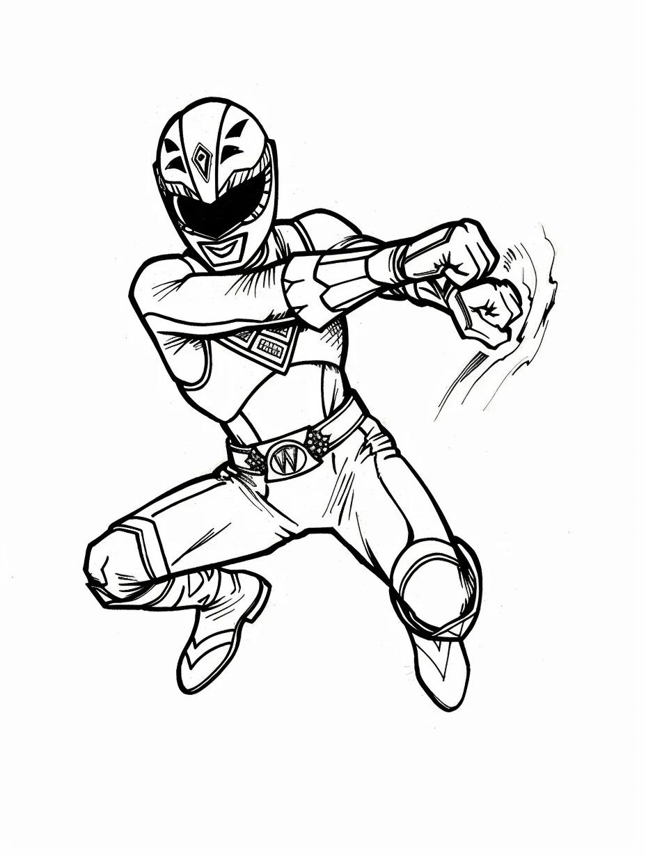 merry Power Rangers coloring pages