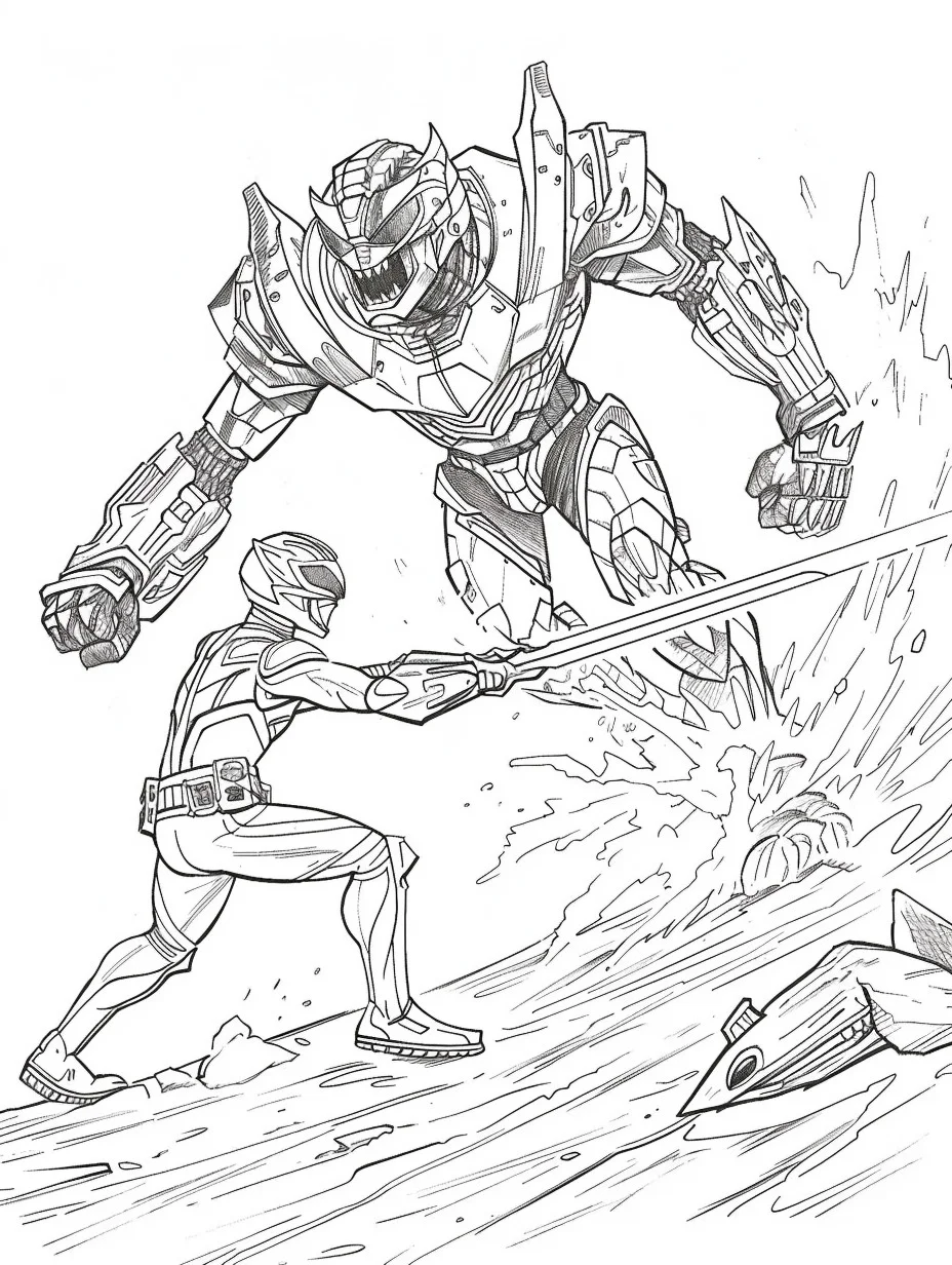 Power Rangers coloring pages for adults