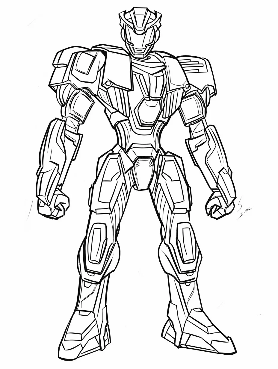 free Power Rangers tree coloring pages