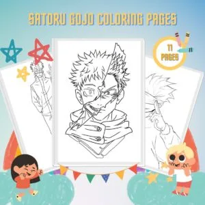 Satoru Gojo Coloring Pages thumbnail