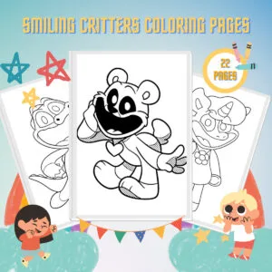 Smiling Critters Coloring Pages thumbnail