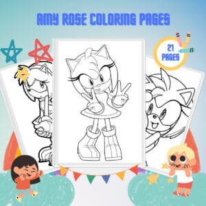 Amy Rose Coloring Pages thumbnail